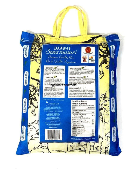 DAAWAT SONA MASOORI RICE 20LB - apniroots Grocery